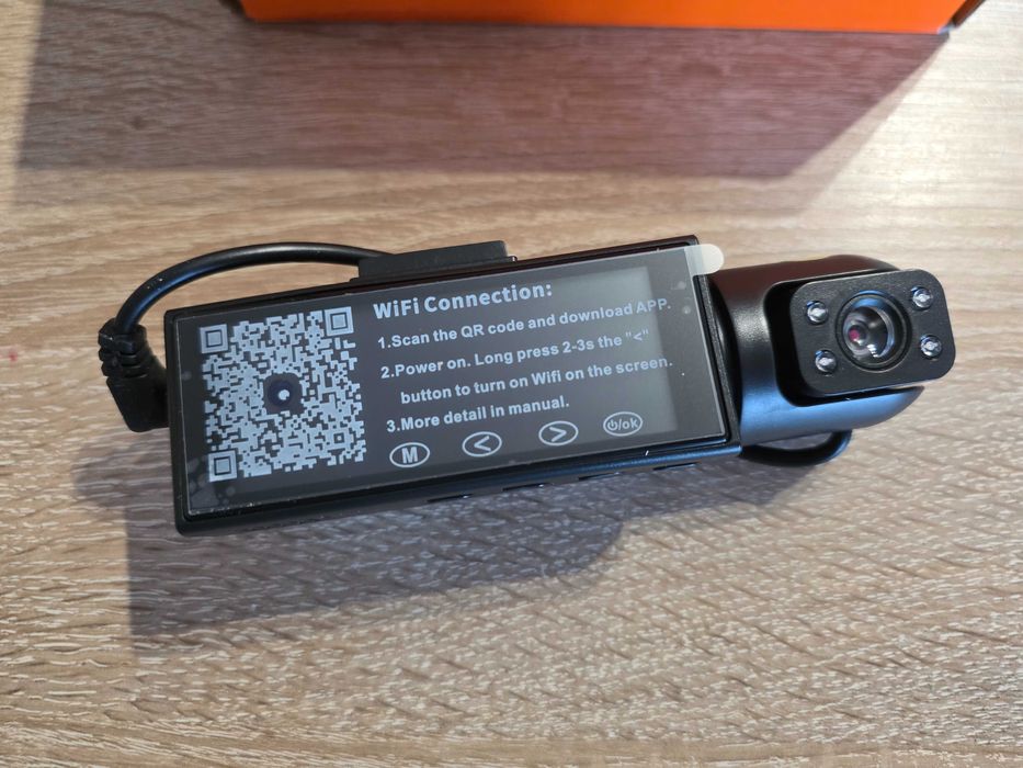 Nowy wideo rejestrator jazdy dual kamera, kamera samochodowa