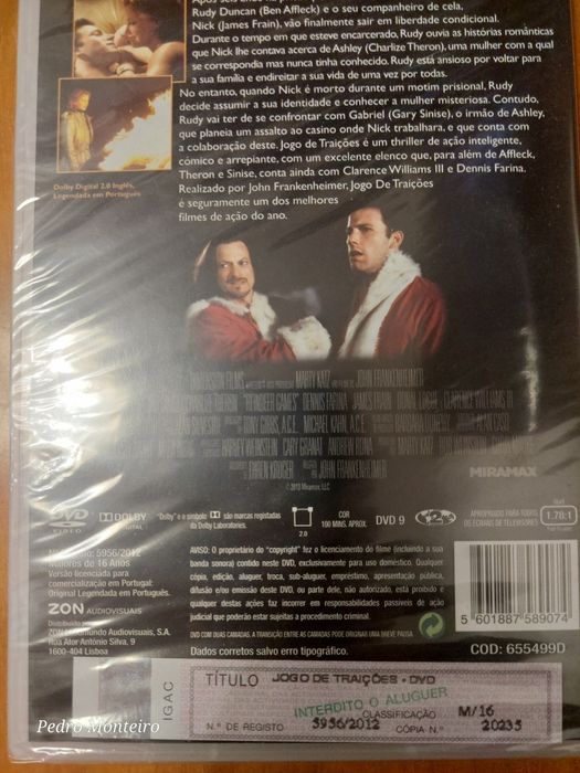 Dvd - Jogo De Traições Novo Selado
