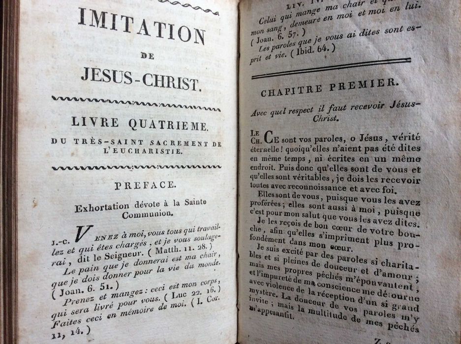 L'Imitation de Jesus-Christ...1821. Raro. Ver nota na descrição