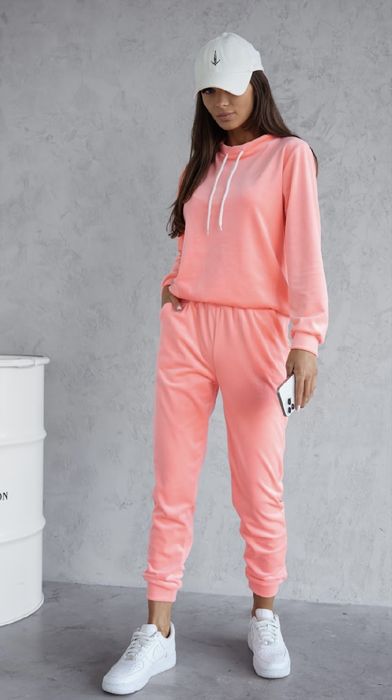 Damski dres welurowy brzoskwinia L/XL