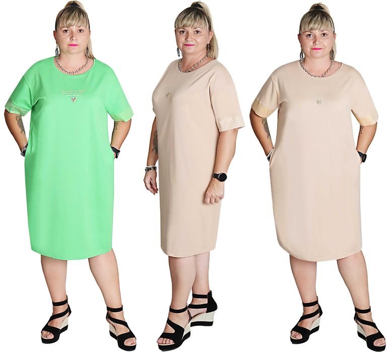 BAWEŁNIANA SUKIENKA roz.uniwersalny pasuje od 50 do 54