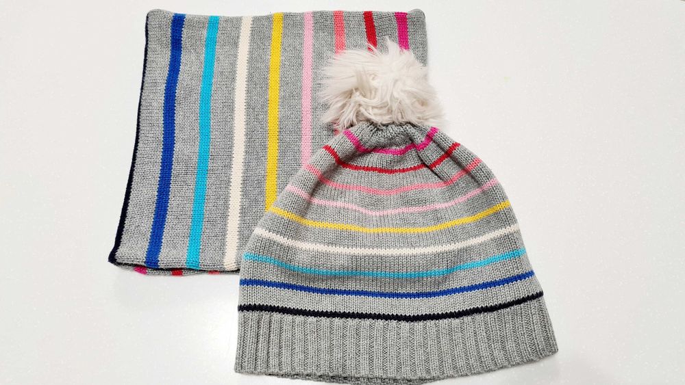 Комплект шапка дитяча та снуд GAP з підкладкою 10-13 років 54-56 см