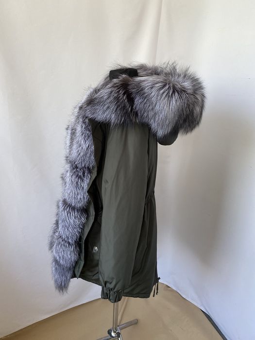 Женская зимняя парка, куртка с мехом финской чернобурки, 42-60 размеры