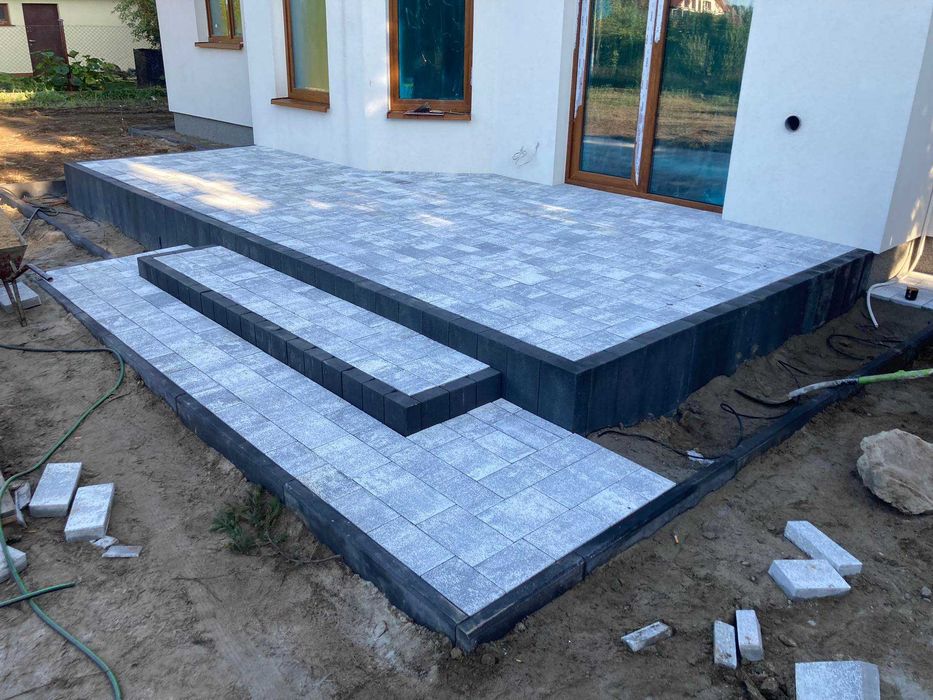 UKŁADANIE KOSTKI , Brukarstwo , Projekt gratis , POLBRUK , Tarasy