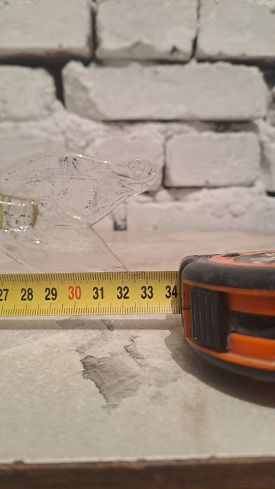 Duża szklana ryba z PRLu, 32cm długości *CUDO*