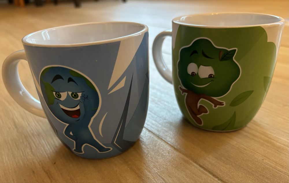Conjunto 2 Canecas do Lidl, coleção “Guardiões da Terra”