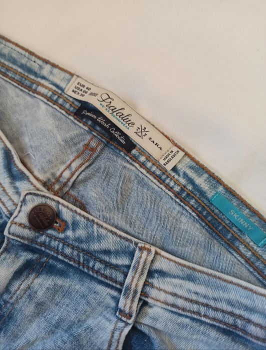 Calças de ganga skinny com cintura baixa Zara 40