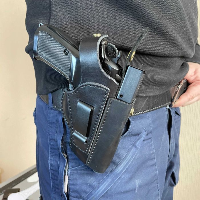 Шкіряна кобура для CZ 82, кобура на CZ 82, кобура із скобою, CZ-82, VZ