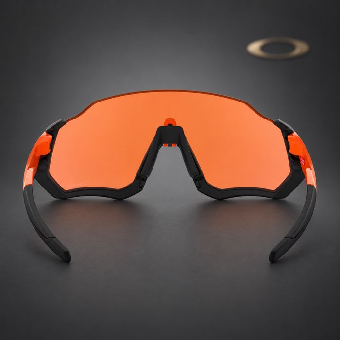 Oakley Flight Jacket Matte Black / Neon Orange + Prizm Trail ОРИГІНАЛ ФОП