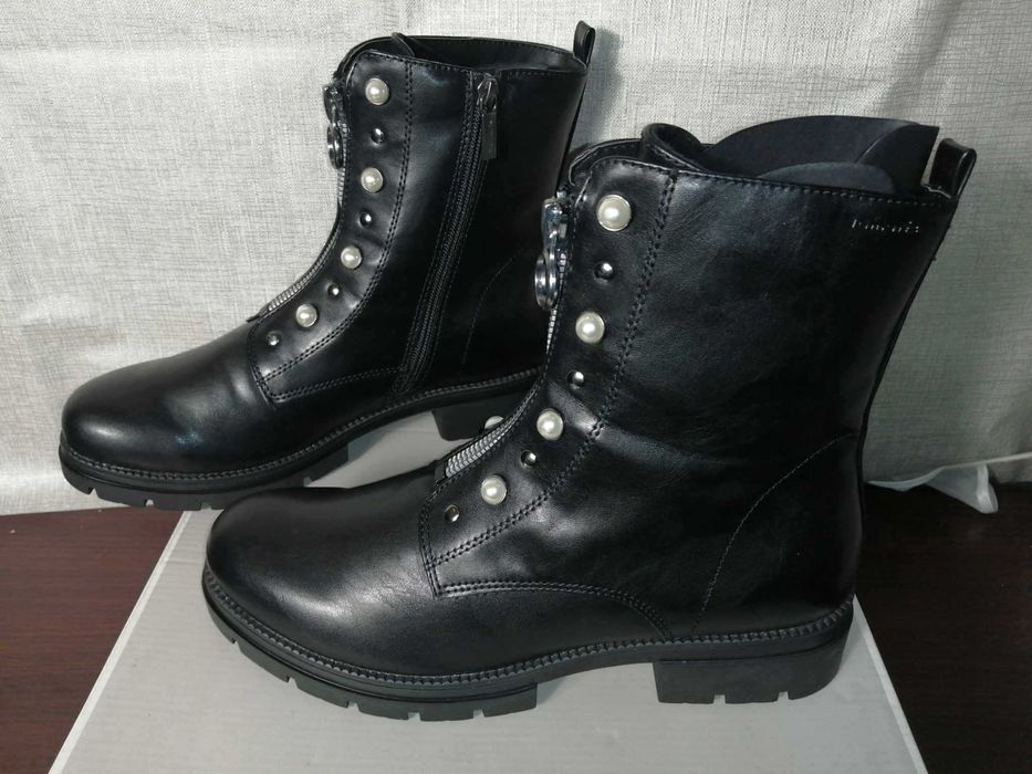 TAMARIS Wortmann Nowe Botki Damskie z perłami 41 Oryginalne 100%