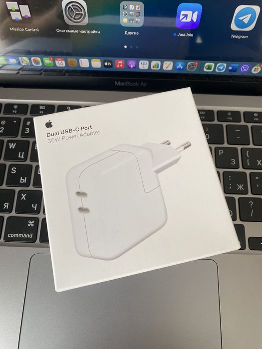 Блок адаптер зарядка Apple 35 W ватт юсб - с type-c usb-c