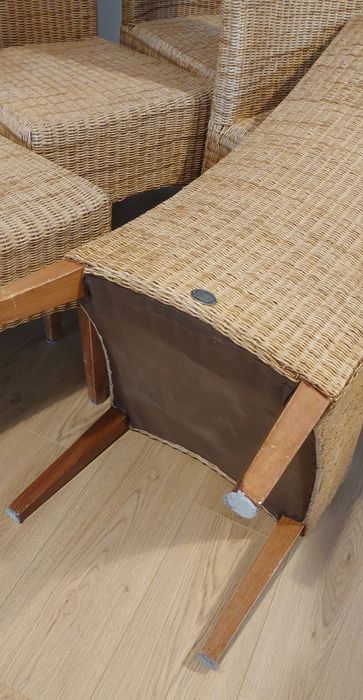 Krzesła rattanowe Exotic Loom boho 5 szt rattan komplet wiklinowe