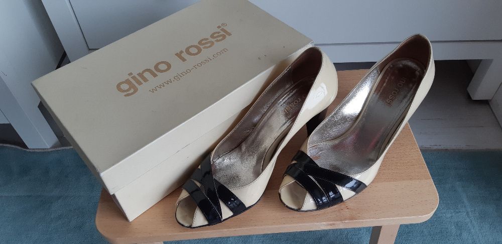 szpilki GINO ROSSI skóra lakierowana r.37