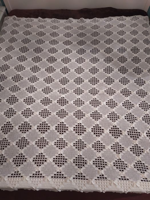 Colcha crochet feita à mão