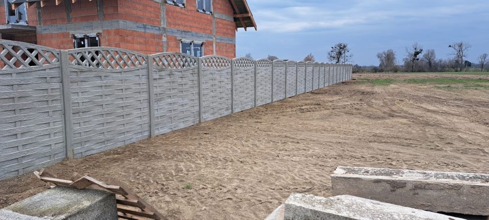 Ogrodzenia betonowe, beton ogrodzenie płoty montaż