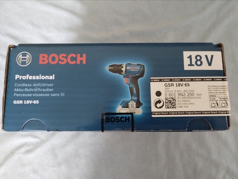 Аккумуляторная дрель-шуруповерт Bosch GSR-18V-65 Professional