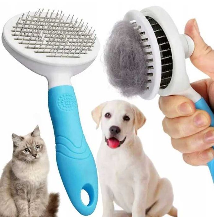 Szczotka do sierści dla psa kota samoczyszcząca xl 20cm