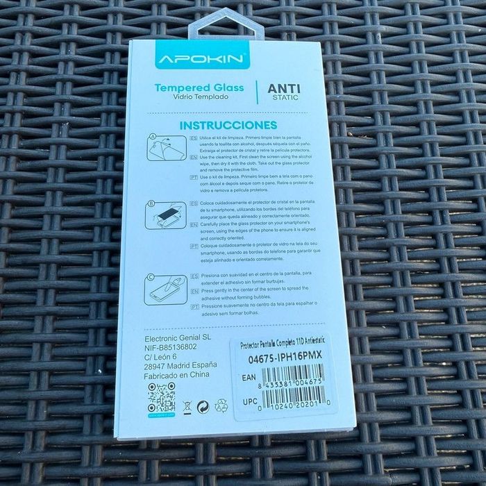 Protetor de Ecrã - Apple Iphone 16 Pro Max - Vidro Temperado - AntiSta