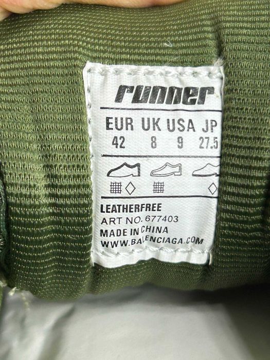 BALENCIAGA Runner кроссовки зеленые кеди кросівки зелені 43 41 42 39