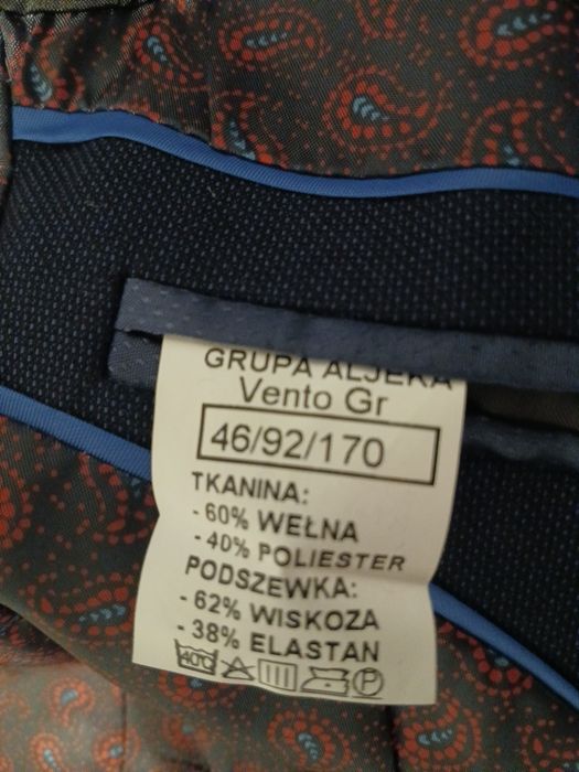 Garnitur męski granat