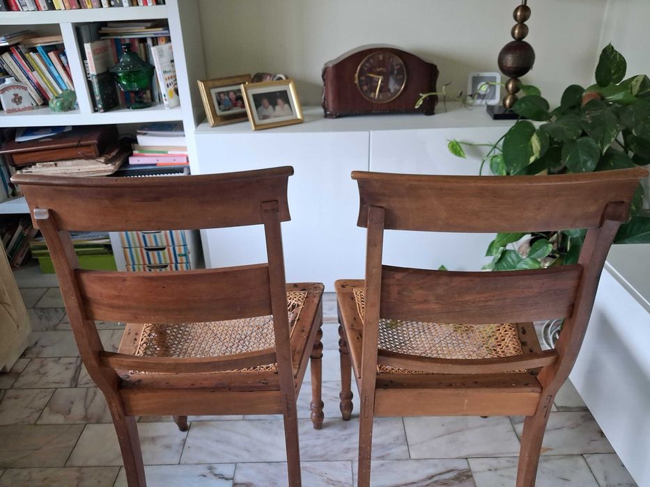 Par de Cadeiras Originais Estilo D. Maria (para restauro)
