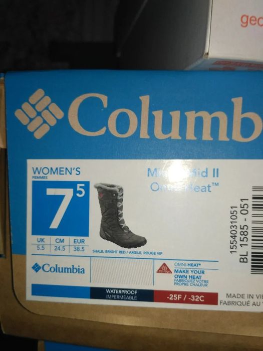 Зимние сапоги Columbia Minx Mid 38, 40р