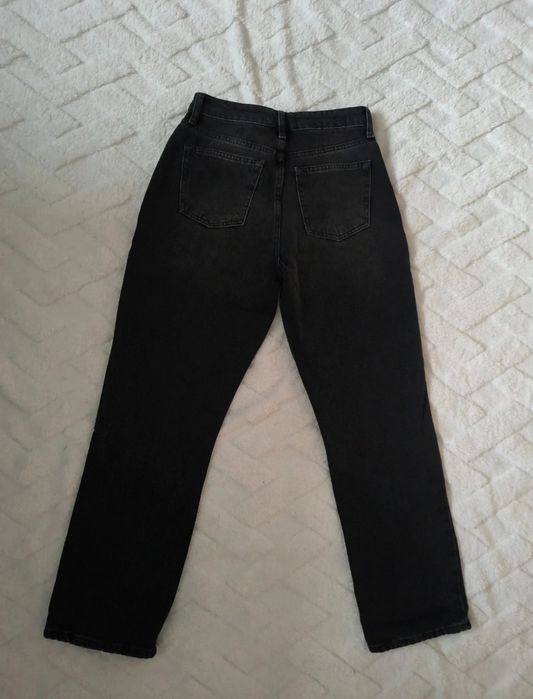 Czarne spodnie jeansowe baggy rozmiar s topshop bawełniane