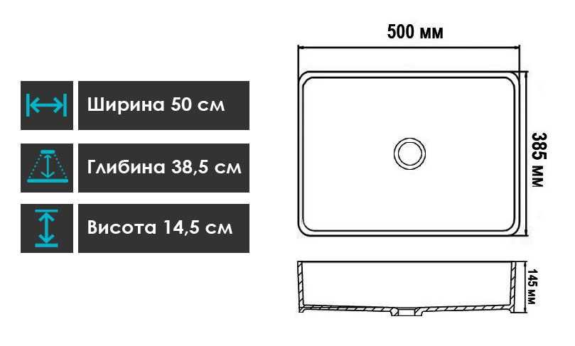 Уцінена Раковина, Умивальник, Luxor Avalon 50, Найнижча Ціна!