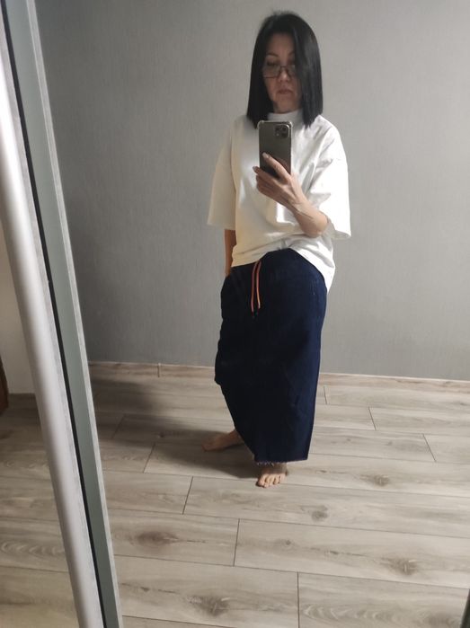 Джинсова спідниця максі, розмір S