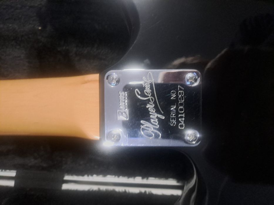Gitara elektryczna z twardym futeralem.