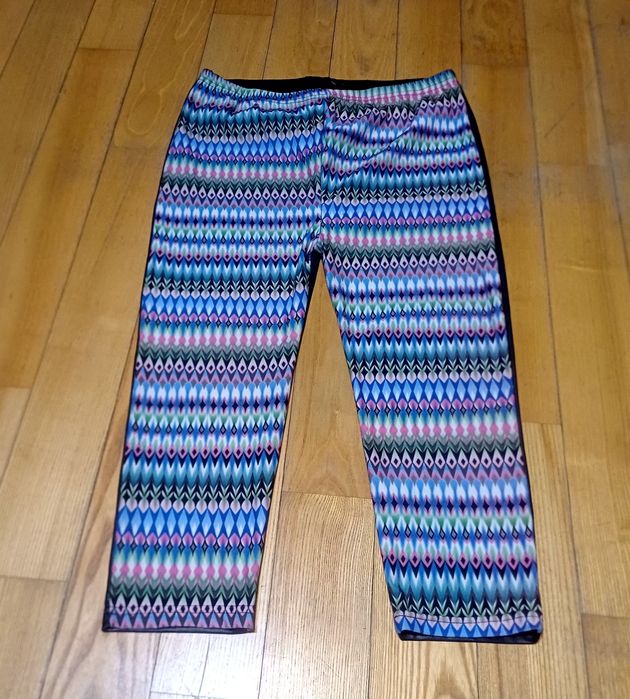Legginsy skajkowe geometryczny wzór XL