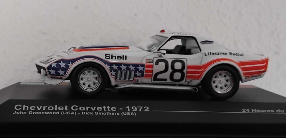 Chevrolet Corvette C3 N.º28 Le Mans. 1972.  1:43. Vendo miniatura da minha coleção.