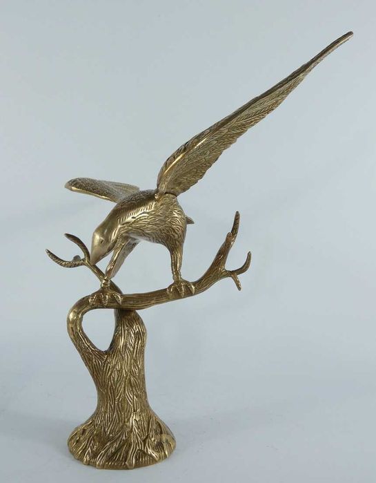 Figura rzeźba ORZEŁ na gałęzi mosiądz 30 cm