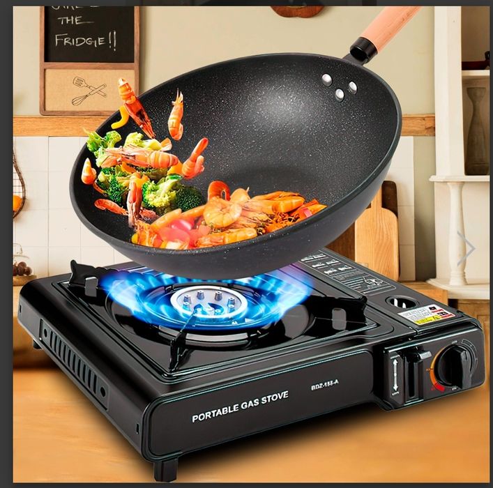 Портативна туристична газова плита з п'єзопідпалом Happy Home BDZ-155-