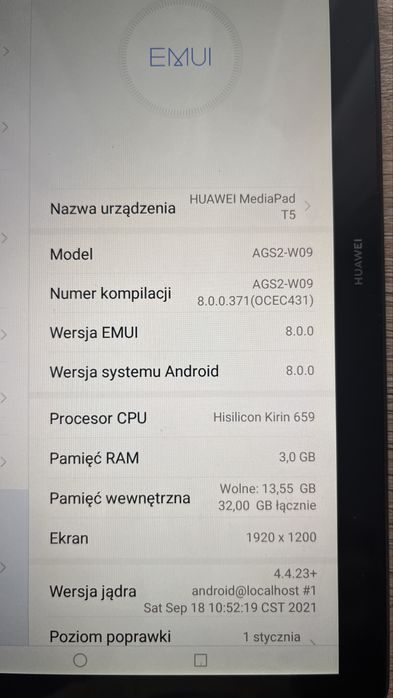 Tablet Huawei MediaPad T5