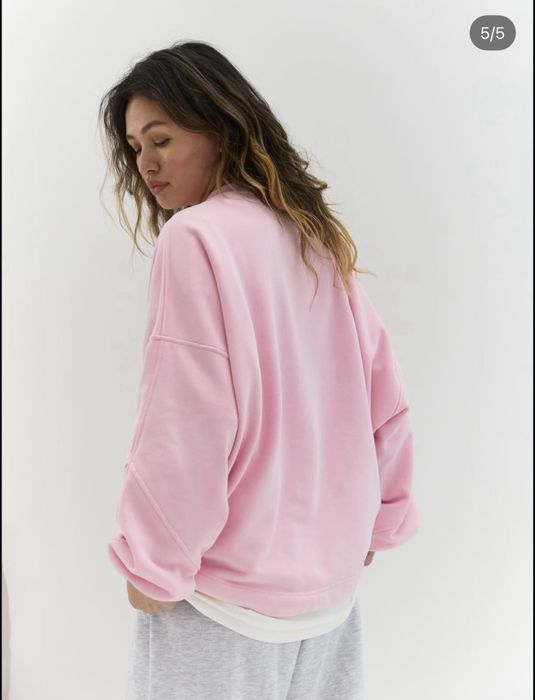 Реглан світшот свитшот рожевий кофта оверсайз розовая