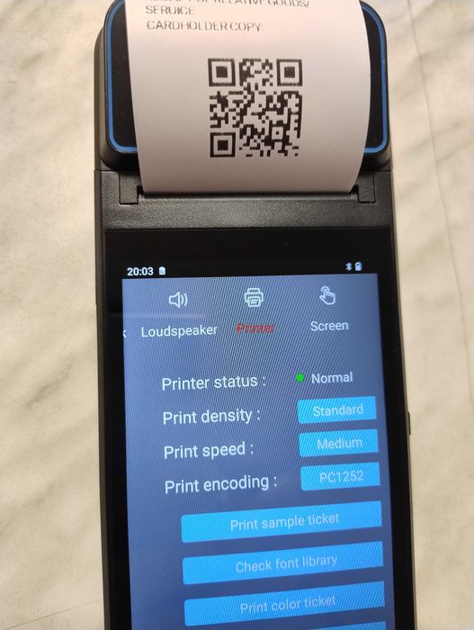 POS-термінал Z92 з принтером на Android