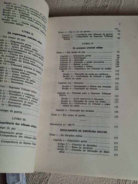 Código de Justiça Militar e Regulamento de Disciplina