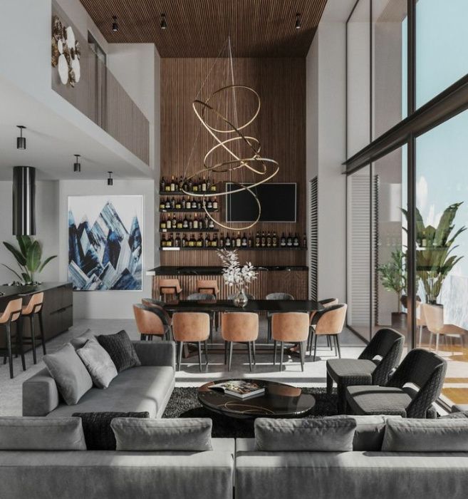 Candeeiro suspensão de design aneis led