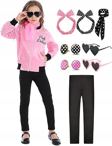 Kostium strój przebranie karnawałowe lata 50 dla dziewczynki