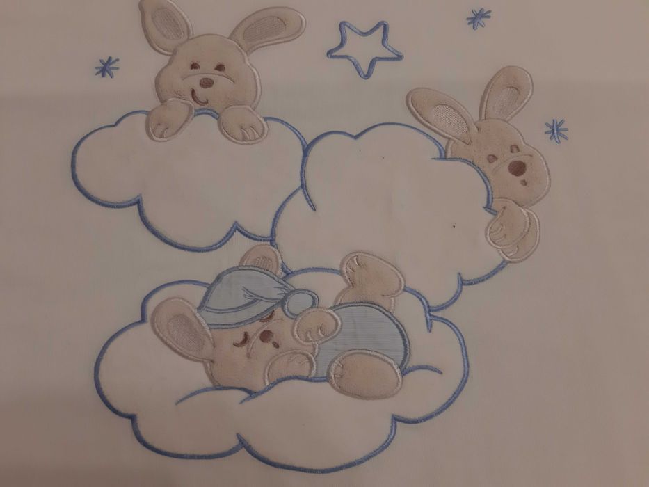 Feretti Pościel 2 częściowa Trio Etoile Blue z prześcieradłem