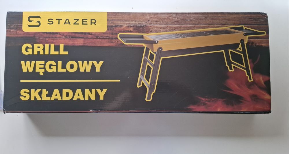 Grill składany węglowy metalowy STAZER