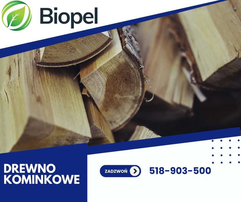 Drewno opałowe kominkowe bukowe mieszane na palecie