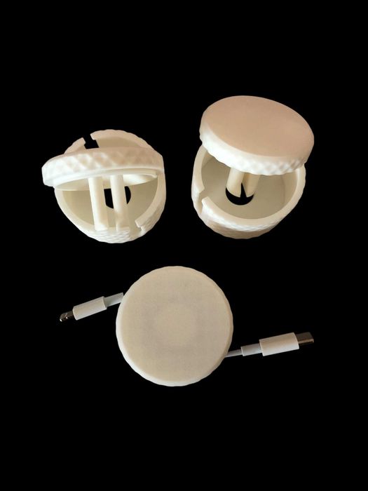 Organizador / Enrolador de Cabos USB e Telemóvel (Impressão 3D) - NOVO