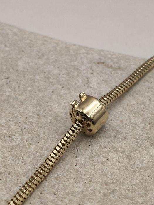 Złoty Charms stoper do bransoletki modułowej