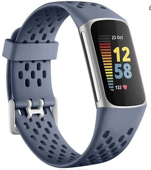 Браслет для Fitbit Charge 5/Charge 6 (синьо-сірий)