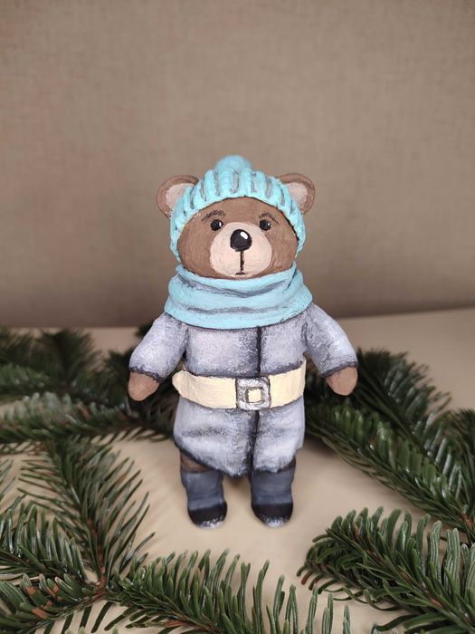 Іграшка ватна, ведмедик, handmade