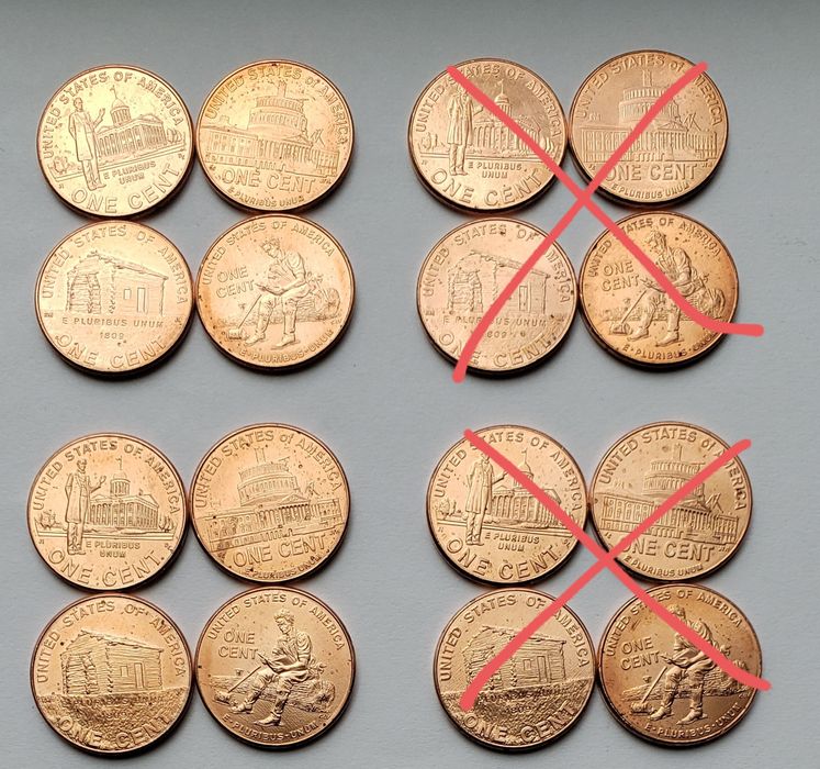 Монети США, 2009 ювiлейний, набiр з 4х монет