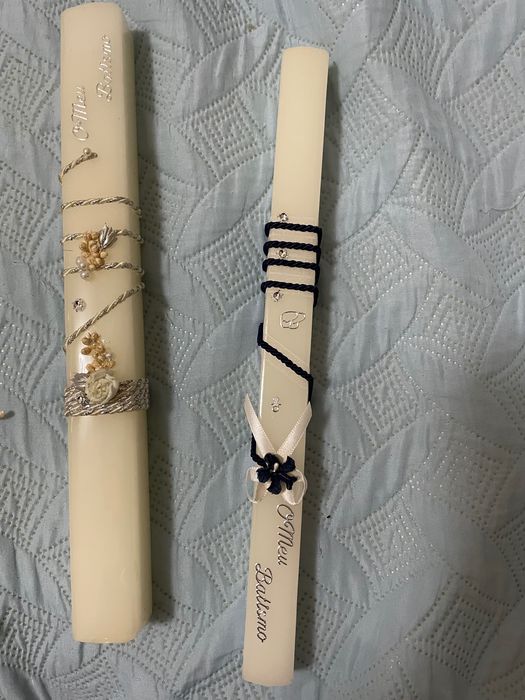 5 Velas novas de batizado