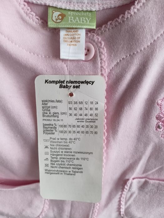 Komplet niemowlęcy r 62